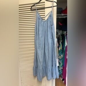 🌿 GAP Chambray Ruffle Hem Dress – Size XXL 🌿